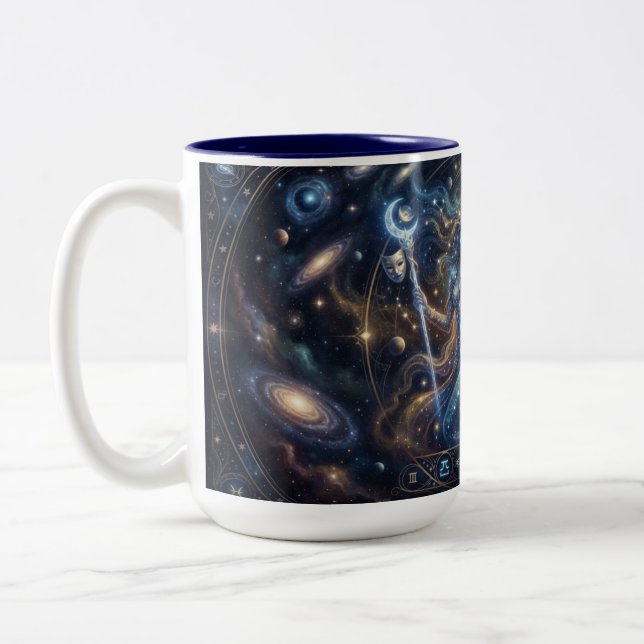 2 Couleurs Tasse à café Zodiaque Gémeaux (Gauche)