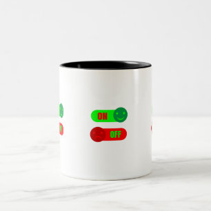 2 Couleurs Tasse à commutateur d'humeur On Off drôle