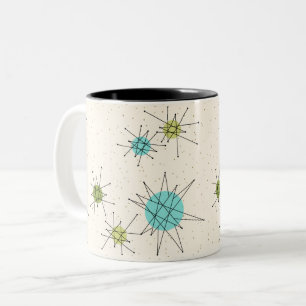 2 Couleurs Tasse à deux tons atomique iconique de Starbursts