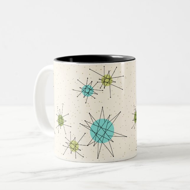2 Couleurs Tasse à deux tons atomique iconique de Starbursts (Devant gauche)