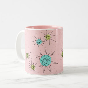 2 Couleurs Tasse à deux tons atomique iconique rose de
