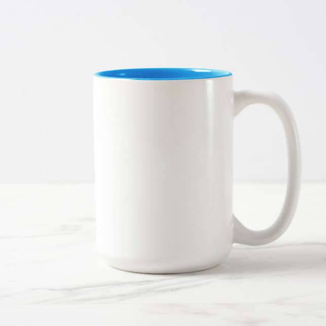 2 Couleurs Tasse à deux tons bleu-clair de Sarah 15 onces (Droit)