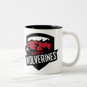2 Couleurs Tasse à deux tons de bouclier de ChapLAX Wolverin