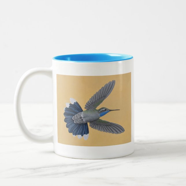 2 Couleurs tasse à deux tons de colibri Bleu-throated (Gauche)