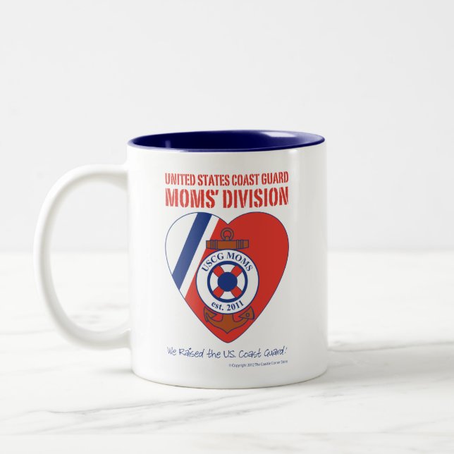 2 Couleurs Tasse à deux tons de la Division des mamans d'USCG (Gauche)