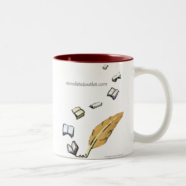 2 Couleurs Tasse à deux tons de mots en vol (Droit)
