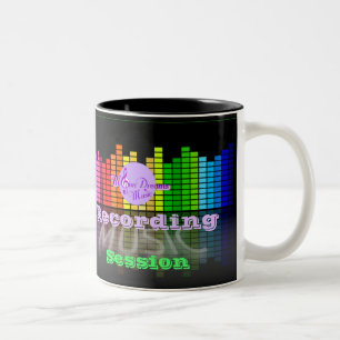 2 Couleurs Tasse à deux tons de session d'enregistrement de