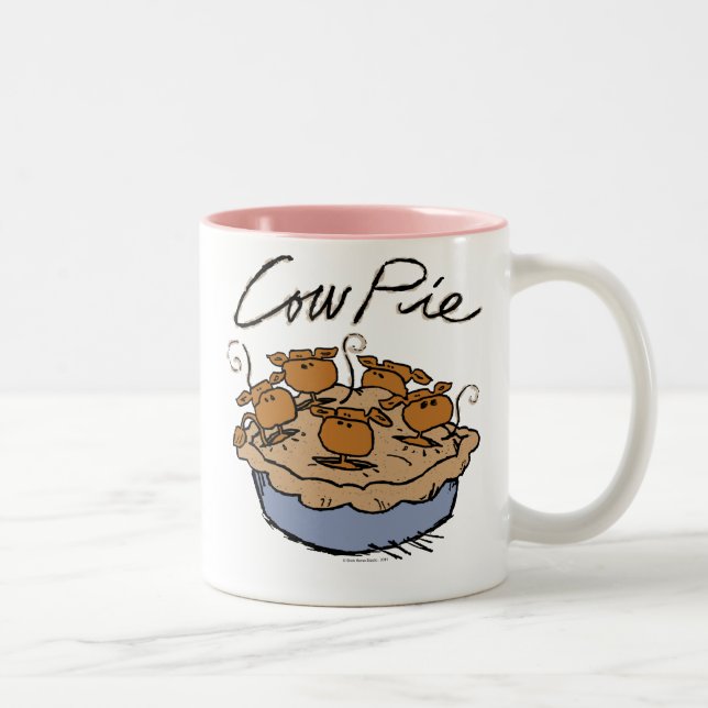 2 Couleurs Tasse à deux tons de tarte de vache (Droit)