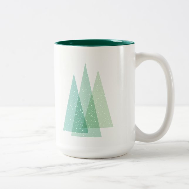 2 Couleurs Tasse à feuillage persistant de vacances d'arbre (Droit)