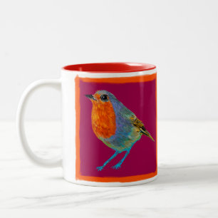2 Couleurs Tasse à gorge rouge