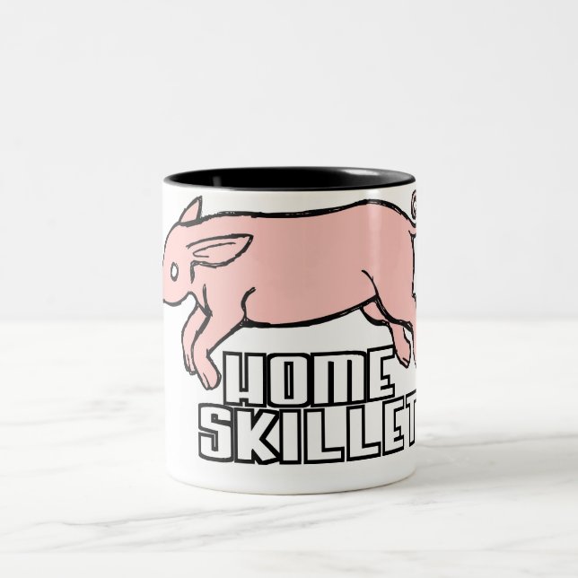 2 Couleurs Tasse à la maison de poêle (Centre)