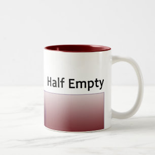 2 Couleurs Tasse à moitié vide