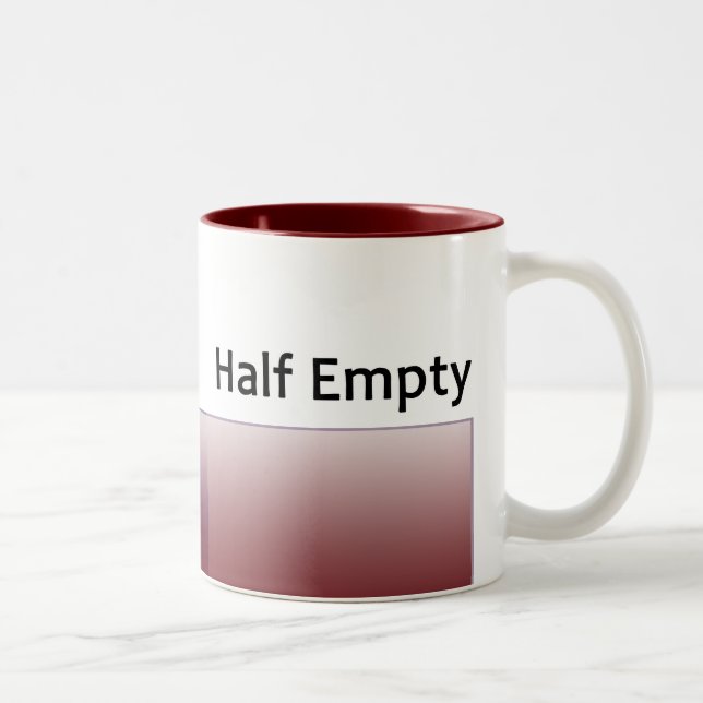 2 Couleurs Tasse à moitié vide (Droit)