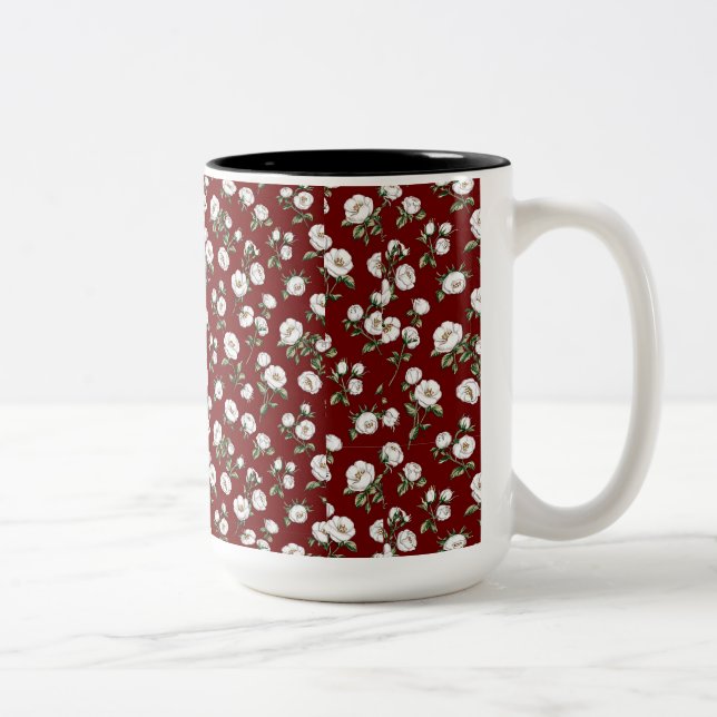 2 Couleurs Tasse à motif floral (Droit)