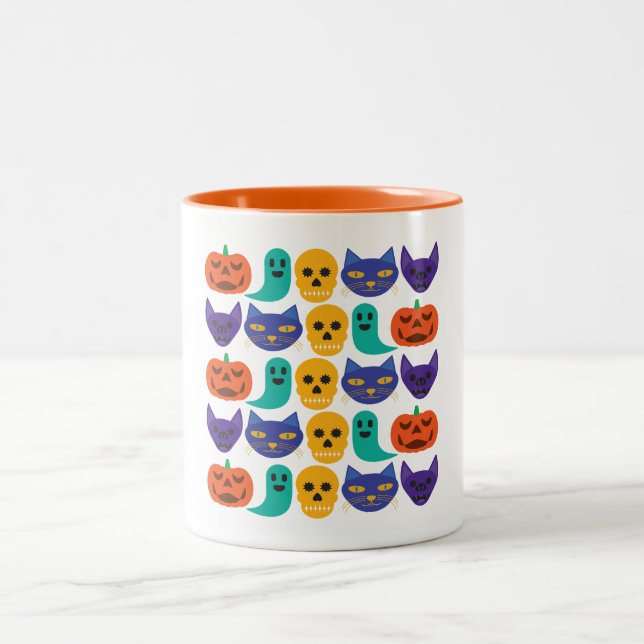 2 Couleurs Tasse à motif Halloween (Centre)