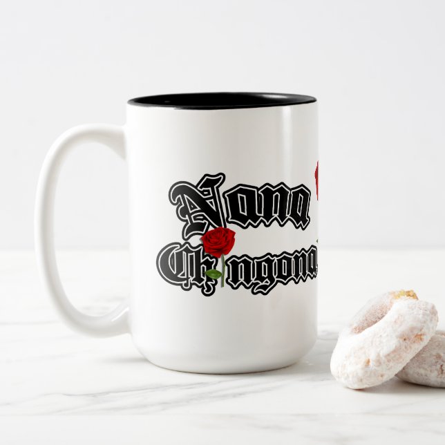 2 Couleurs Tasse à thé Nana Chingona (Avec donut)