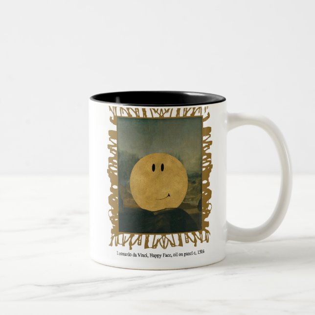 2 Couleurs tasse à visage heureux da vinci (Droit)