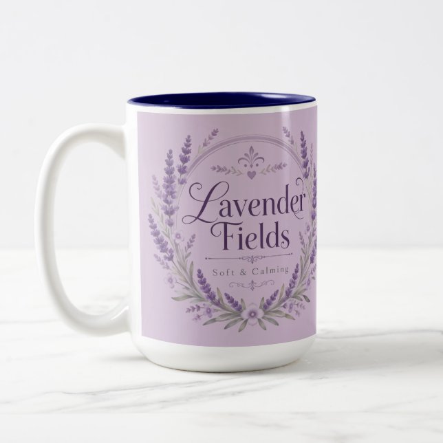 2 Couleurs Tasse Accent Champ de Lavande (Gauche)