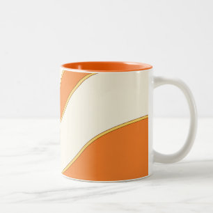 2 Couleurs Tasse Accent Wave Orange Minimal