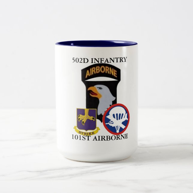 2 Couleurs TASSE AÉROPORTÉE de l'INFANTERIE 502D 101ST (Centre)
