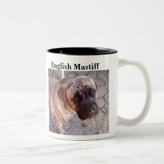 2 Couleurs Tasse anglaise de mastiff - customisée