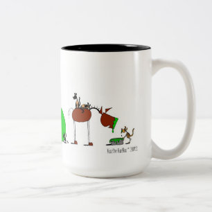 2 Couleurs Tasse animale mignonne de bande dessinée