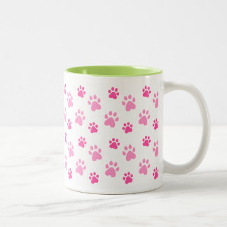 2 Couleurs Tasse animale mignonne d'empreintes de pattes