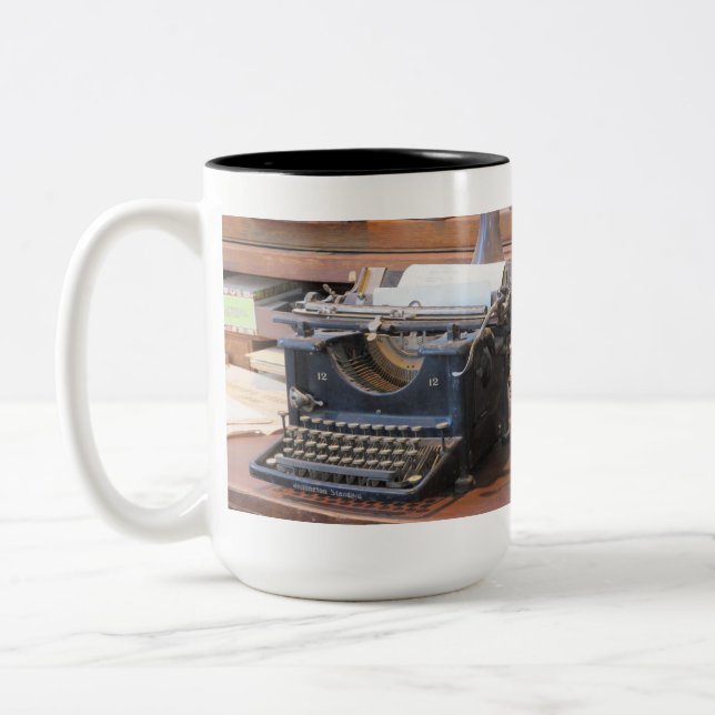 2 Couleurs Tasse antique de machine à écrire (Gauche)