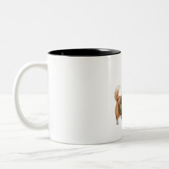 2 Couleurs Tasse aquarelle Aventure de randonnée avec Corgi (Gauche)