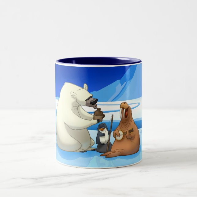 2 Couleurs Tasse arctique de bande de cruche (Centre)