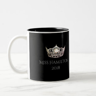 2 Couleurs Tasse argentée nommée faite sur commande de