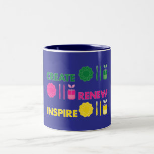 2 Couleurs Tasse Artsy Spring Knolling