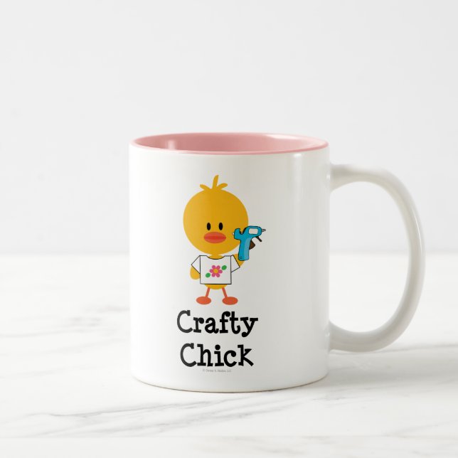 2 Couleurs Tasse astucieuse de poussin (Droit)