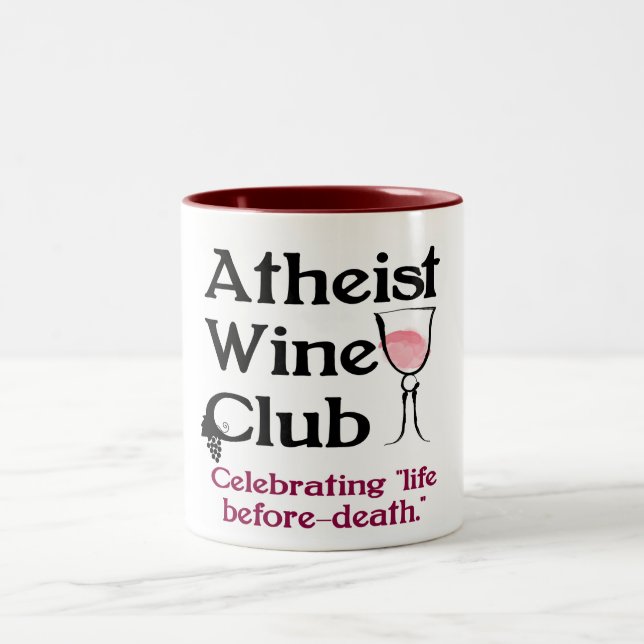 2 Couleurs Tasse athée de club de vin (Centre)