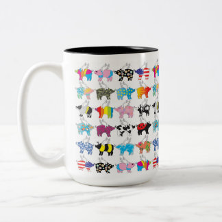 2 Couleurs Tasse au cochon volant