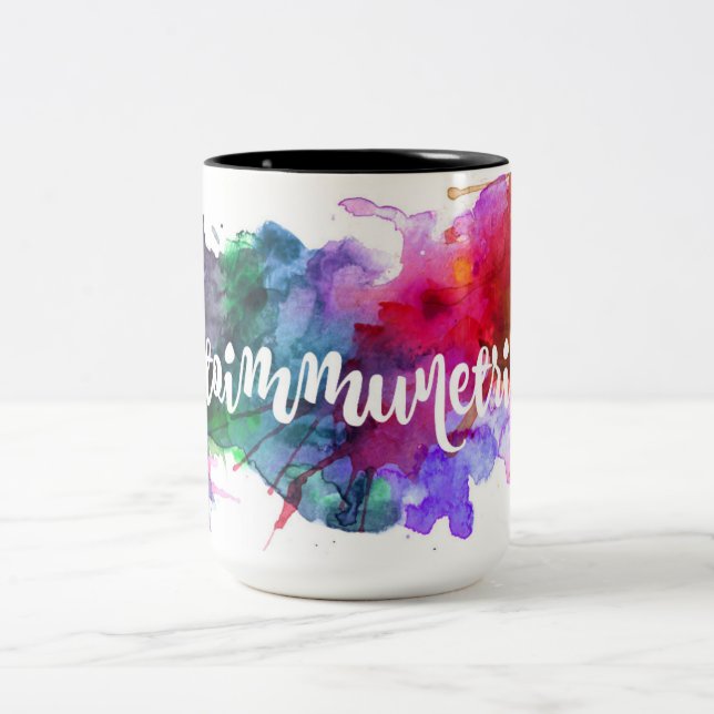 2 Couleurs Tasse autoimmune d'éclaboussure de tribu (Centre)