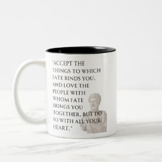 2 Couleurs Tasse avec citation de Marc Aurèle