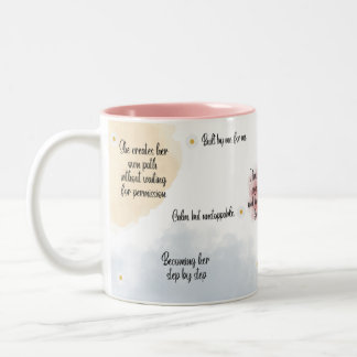 2 Couleurs Tasse avec citation inspirante d'amour de soi, Fém