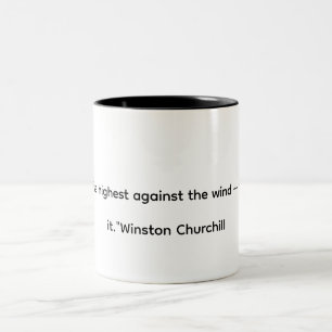 2 Couleurs Tasse avec citation inspirante de Winston Churchil