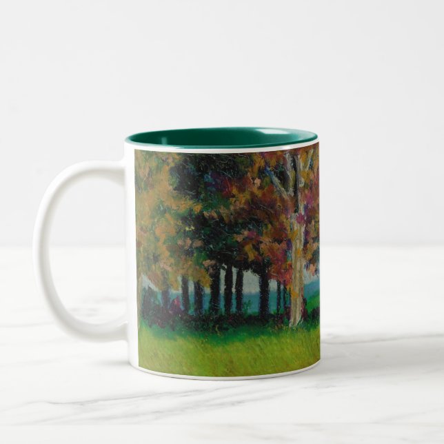 2 Couleurs Tasse avec en automne" la conception "à la maison (Gauche)