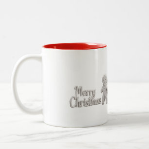 2 Couleurs Tasse avec enseigne Joyeux Noël au pain d'épices e