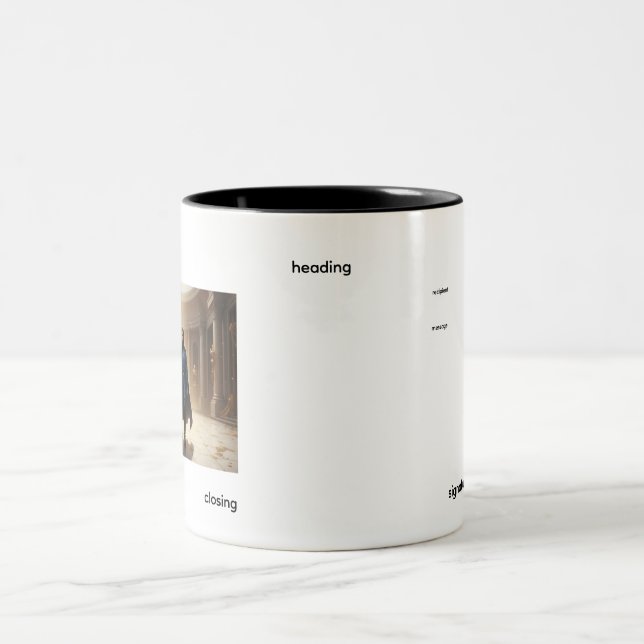 2 Couleurs tasse avec image et texte (Centre)