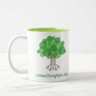 2 Couleurs Tasse avec l'intérieur de vert de chaux - droit