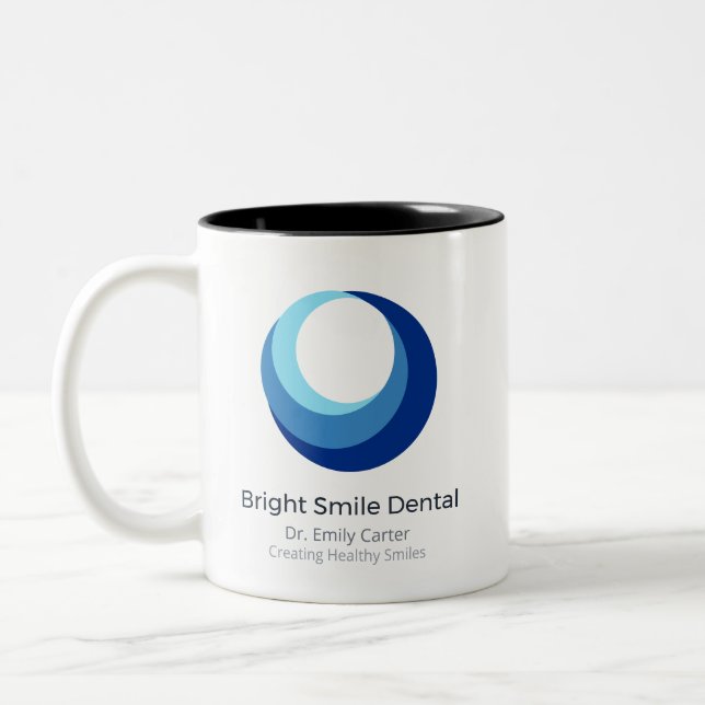 2 Couleurs Tasse avec logo de clinique médicale (Gauche)