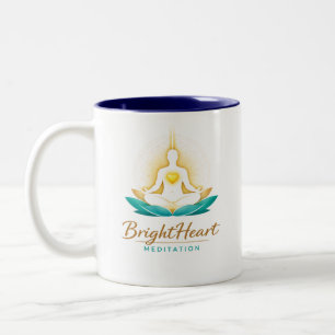 2 Couleurs Tasse avec logo de méditation Brightheart masculin