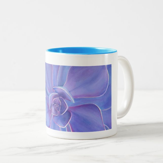 2 Couleurs Tasse avec motif floral (Devant droit)