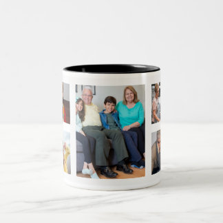 2 Couleurs Tasse avec photo de famille - Tasse de café à coll
