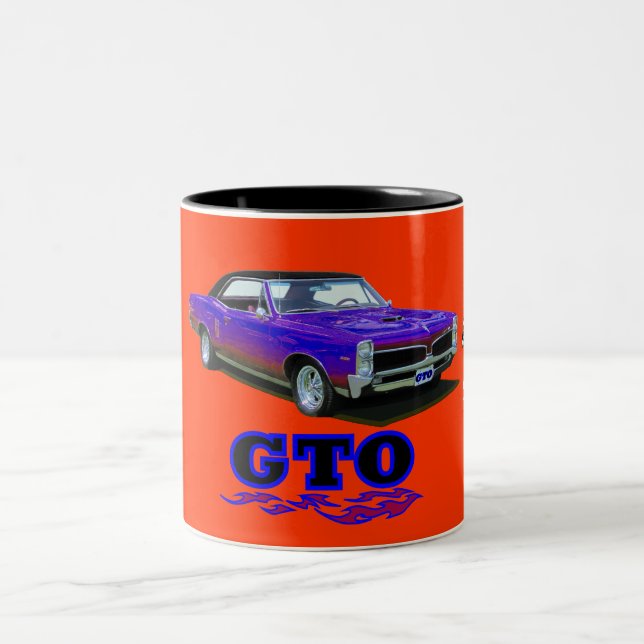 2 Couleurs Tasse avec "Pontiac GTO " (Centre)