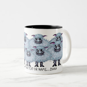 2 Couleurs Tasse avec un design de mouton amusant