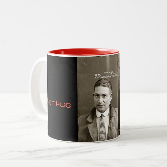 2 Couleurs Tasse avec un voyou (Devant gauche)